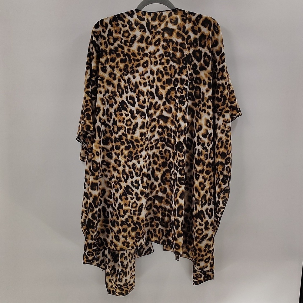 Comme Toi Leopard Kimono Size Small Medium Relaxed Fit Animal Print Flowy - Picture 9 of 9
